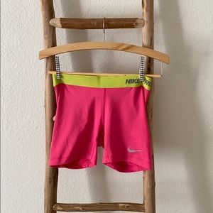 Pink Nike Pro Spandex